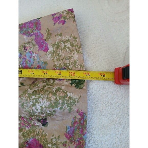 Tuckernuck Floral Jacquard Bell Sleeve Blouse Beige Pink Green Top Size Large - Picture 16 of 16